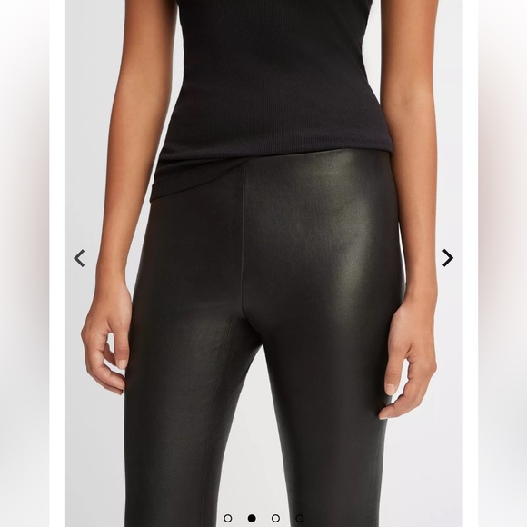 Vince 💯 % Leather Leggings in Dark Navy Blue - Picture 6 of 12
